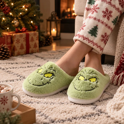 Chausson monstre vert noel