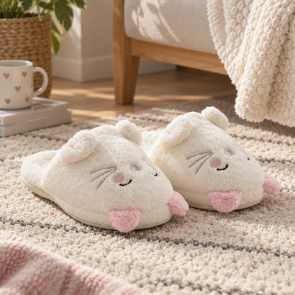 Chausson chaton femme