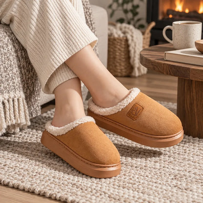 Chausson fourré confortable femme