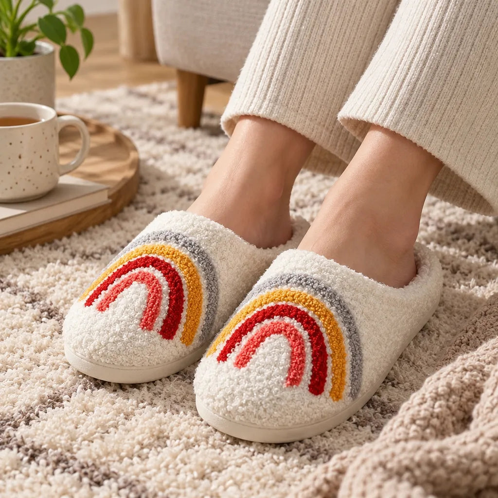 Chaussons femme arc en
