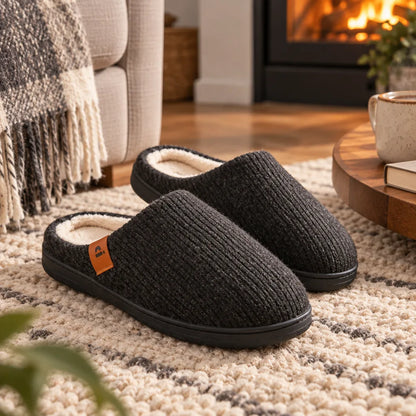 Chausson homme tricot fourré