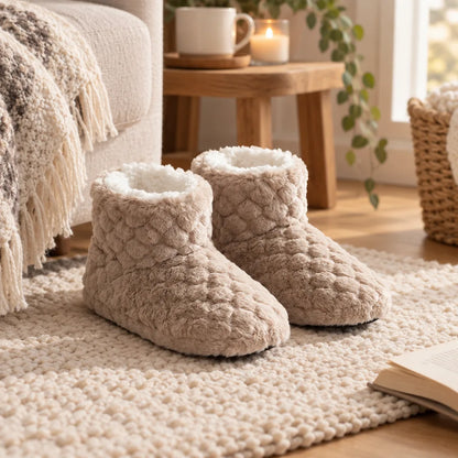 Chausson botte fourré femme