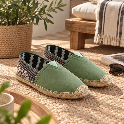 Chausson espadrille homme toile