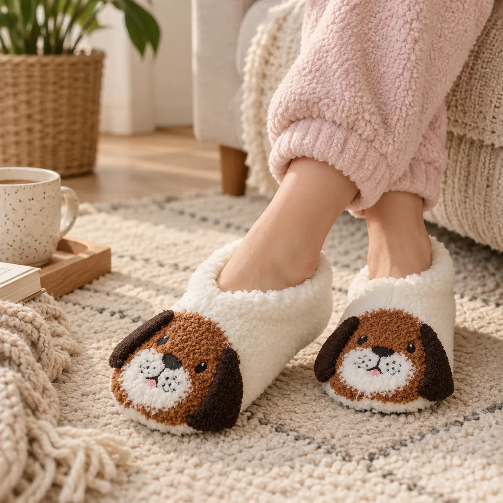 Chausson femme motif animal