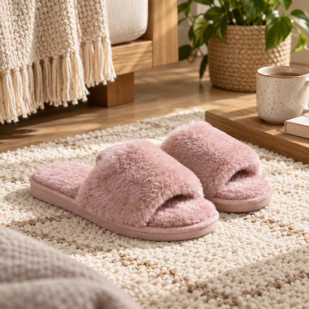 Chausson claquette fourré femme