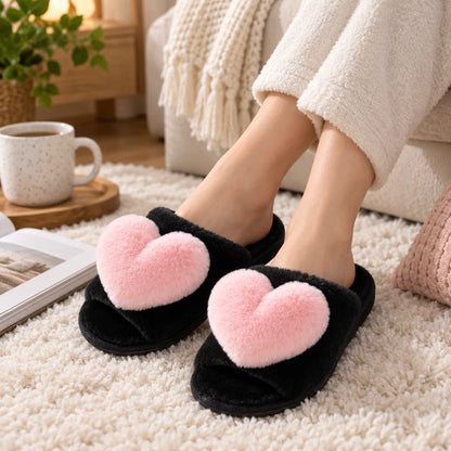 Chausson motif coeur femme