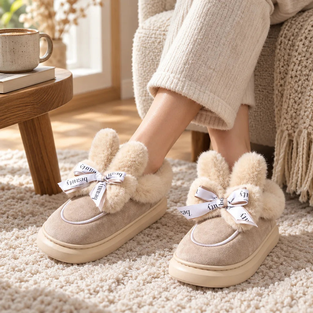 Chausson lapin femme