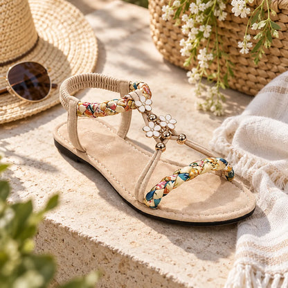 Sandales femme fantaisie tressé