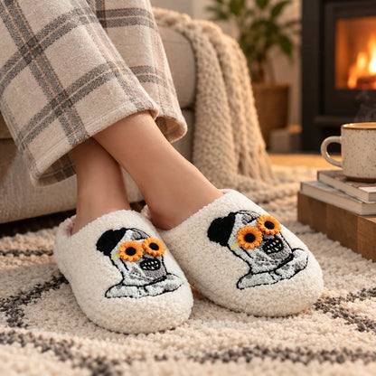 Chausson motif squelette interieur