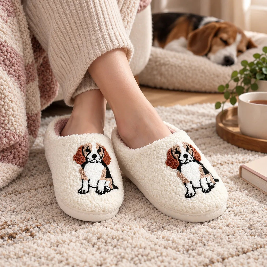 Chausson femme chien beagle