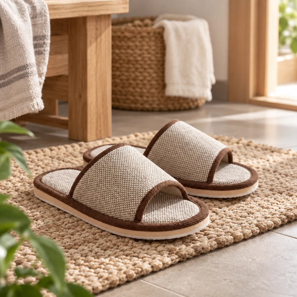Chausson sandale homme tissu