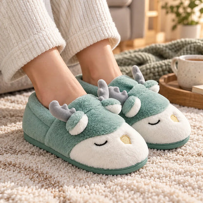 Chausson femme fausse fourrure