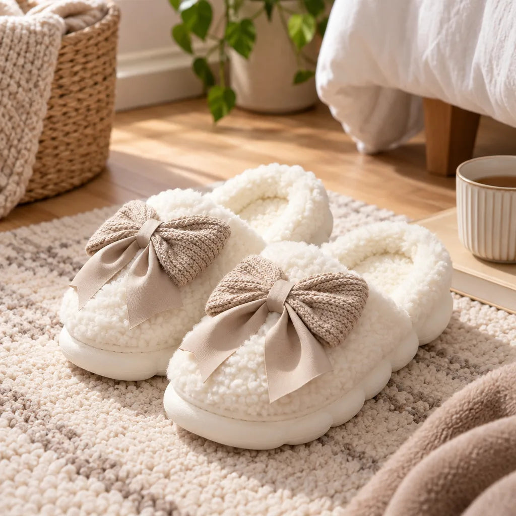 Chausson femme noeud papillon
