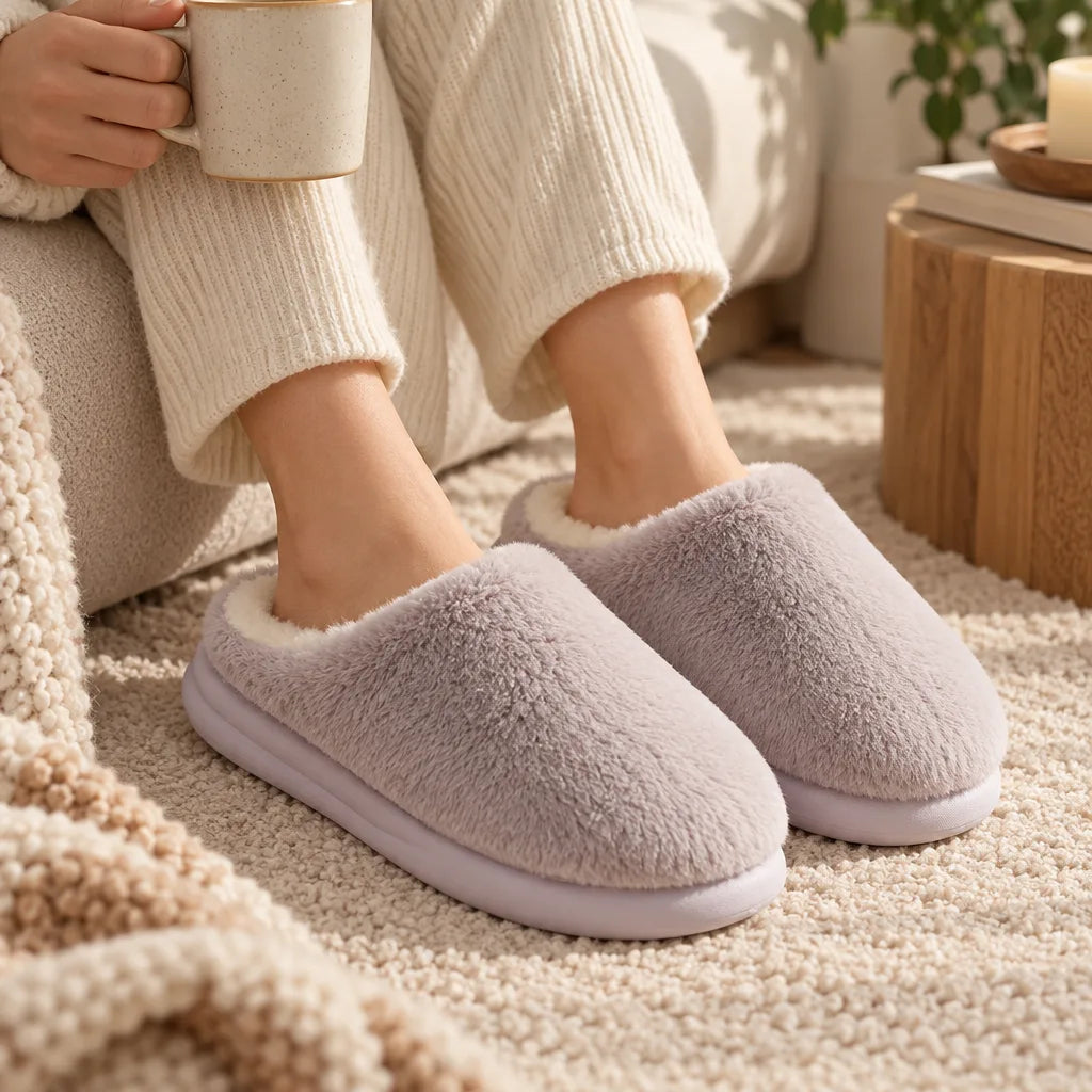 Chausson femme hiver confortable