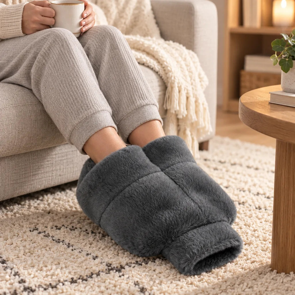 Chausson bouillotte femme