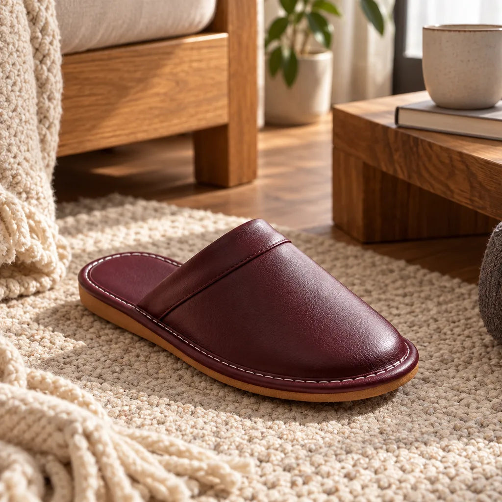 Chausson cuir pu homme