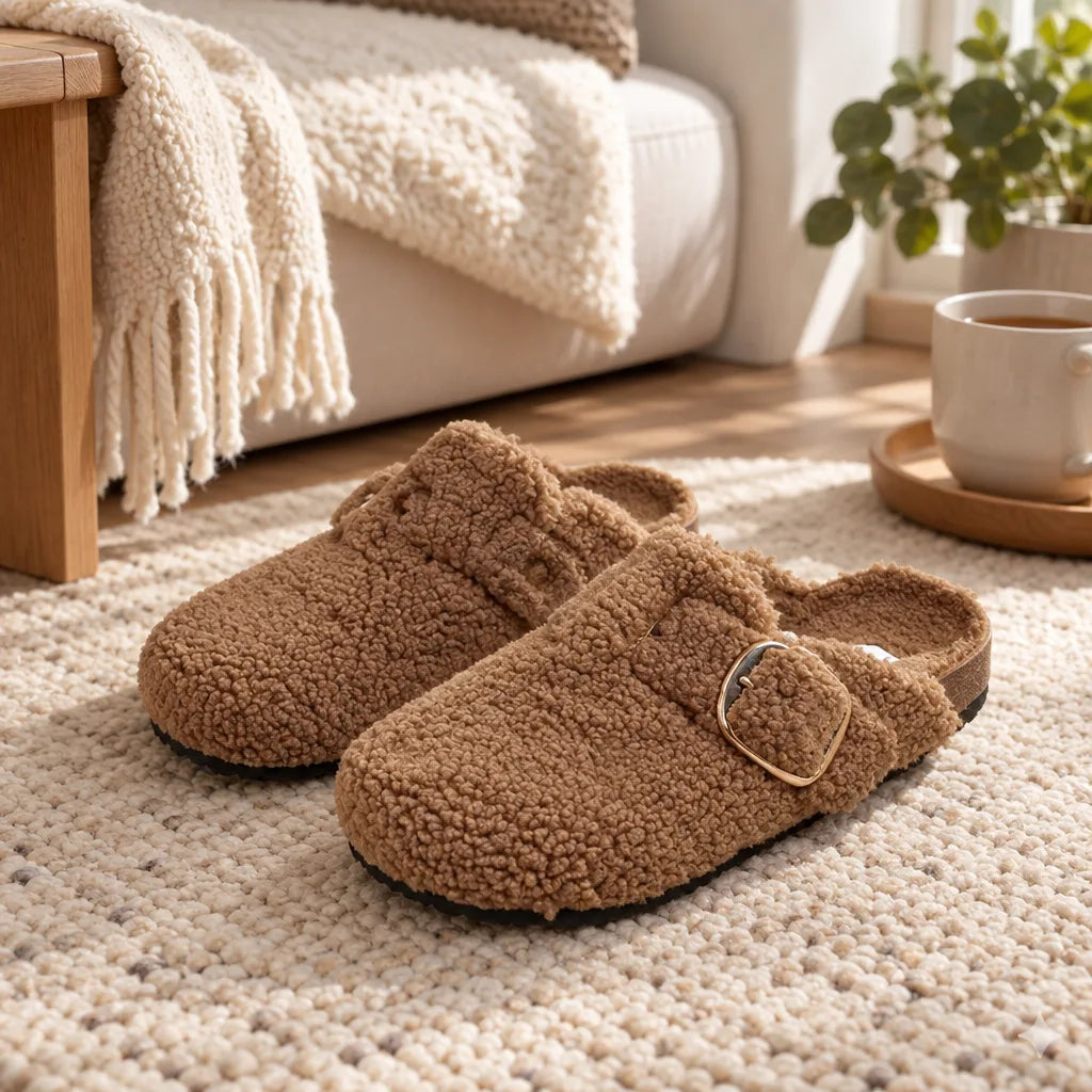 Chausson mule laine mouton