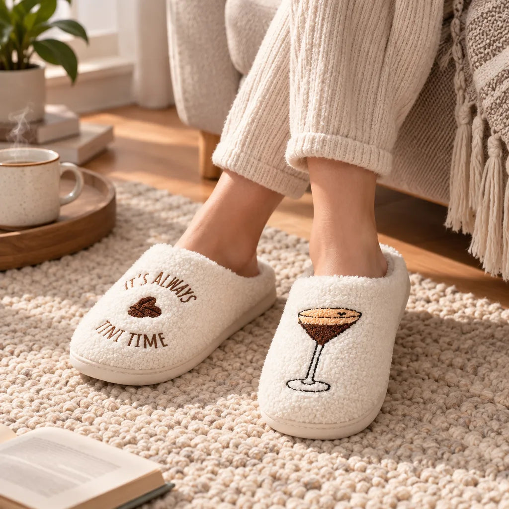 Chausson femme hiver peluche