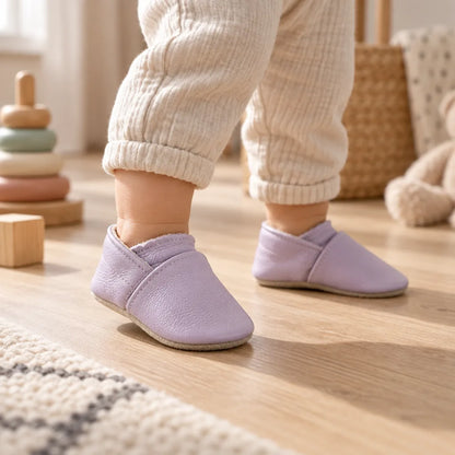 Chausson bebe cuir souple