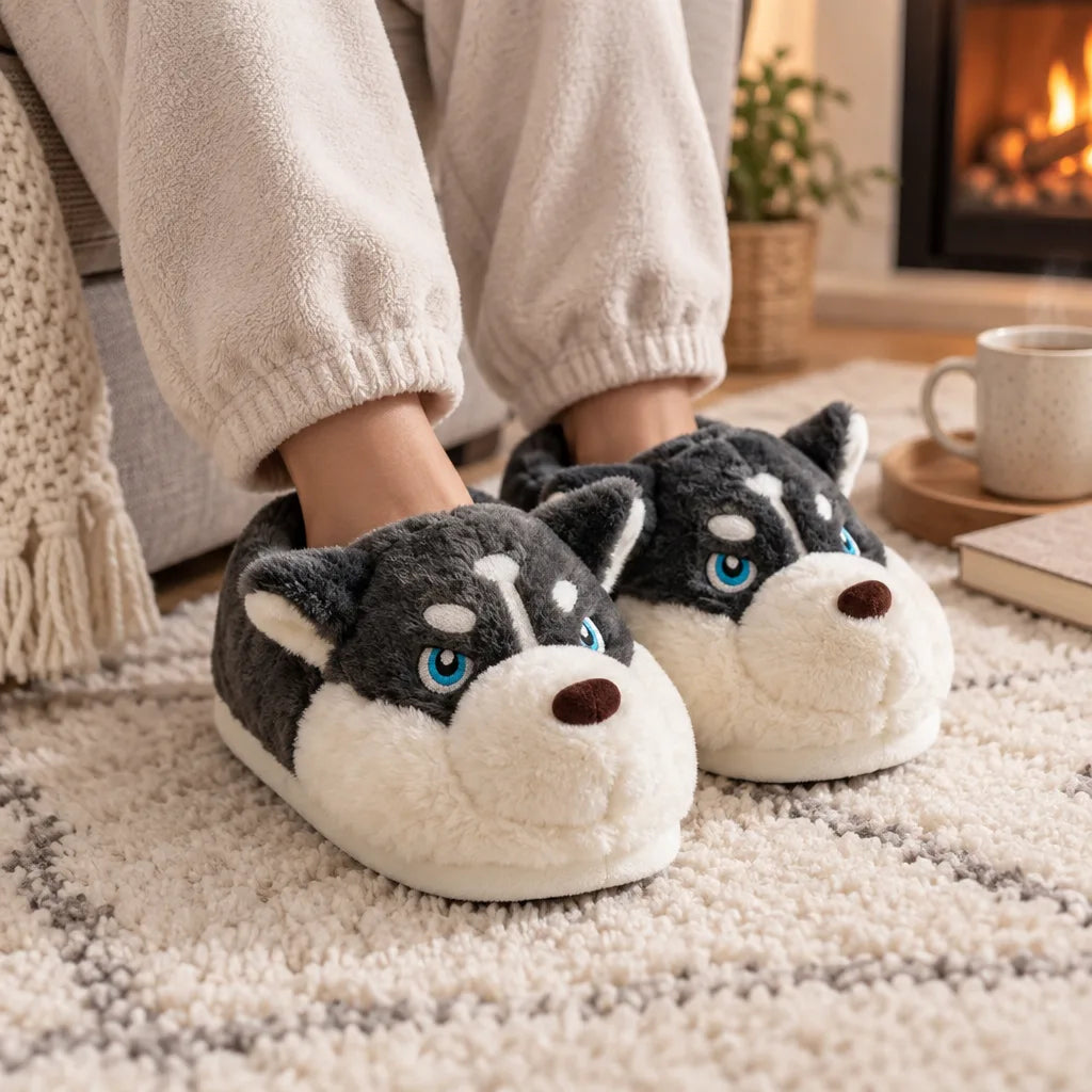 Chausson husky rigolo