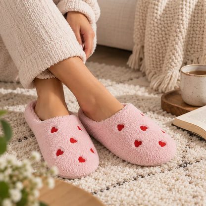 Chausson femme coeur