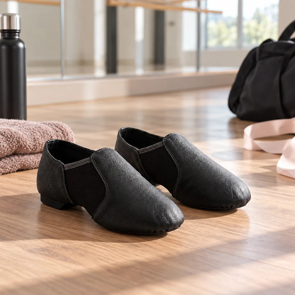 Chaussons cuir gym danse