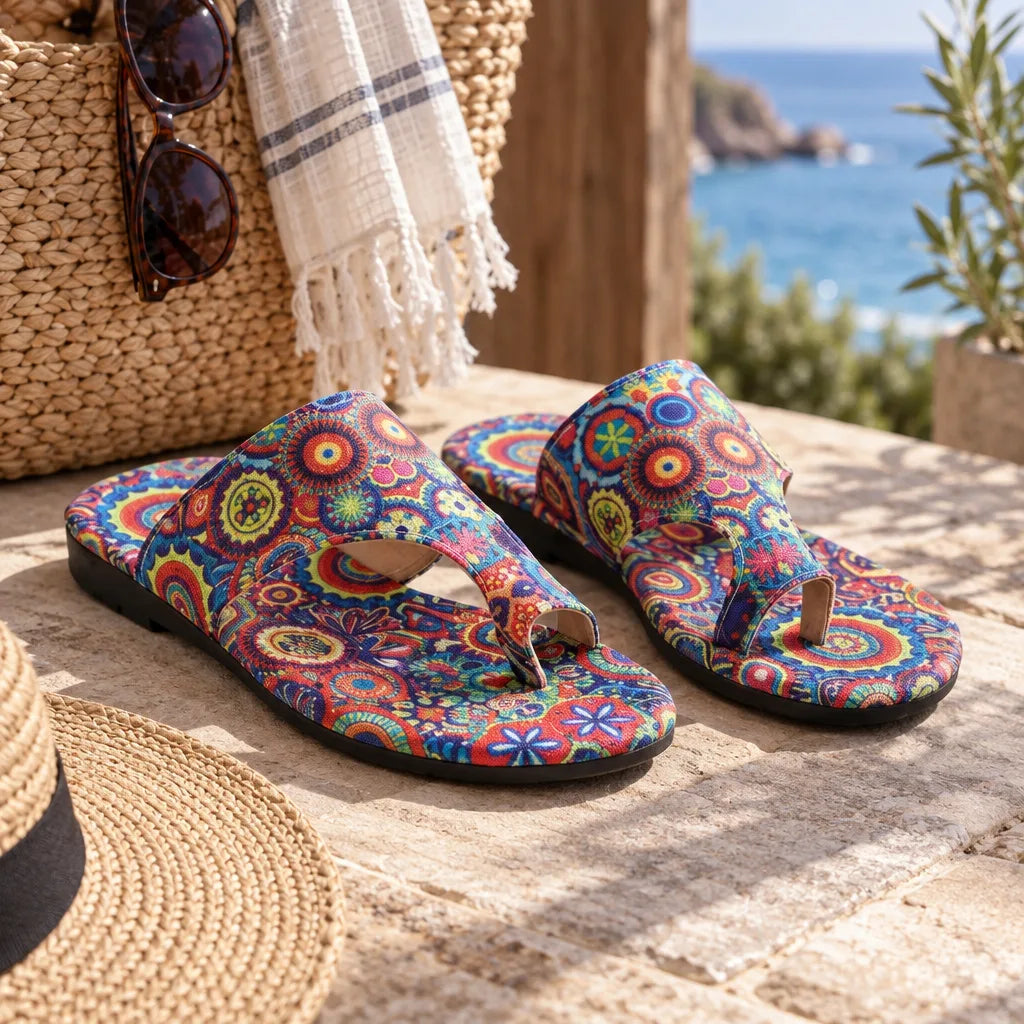 Sandales femme mandala ethnique