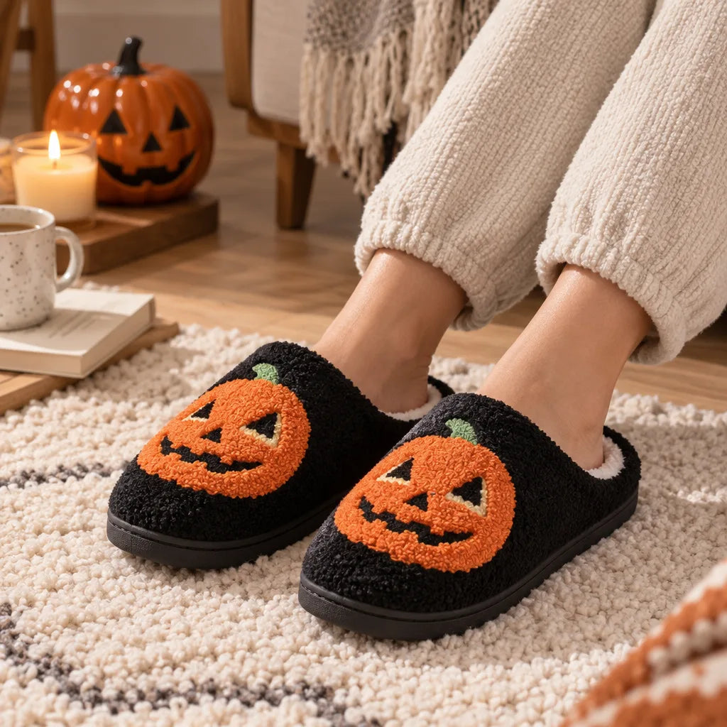 Chausson coton motif halloween