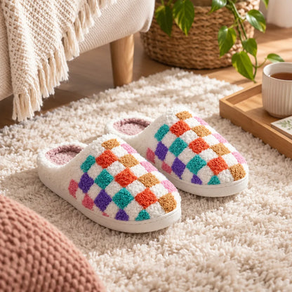 Chausson pantoufle coton semelle