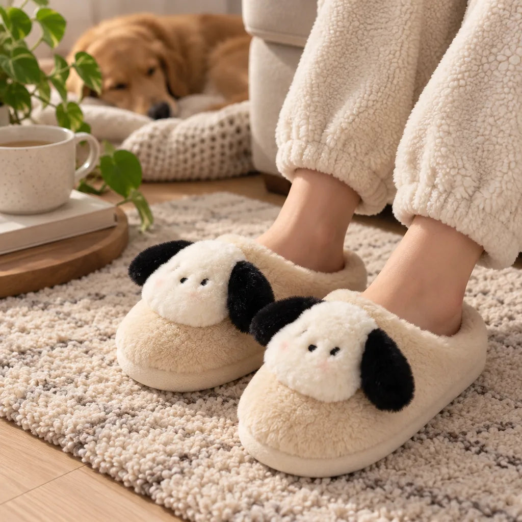 Chausson mouton peluche