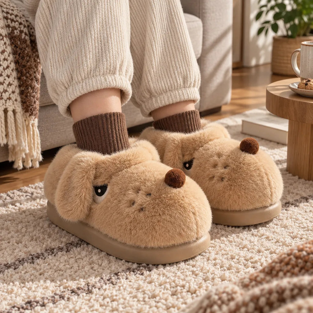 Chausson chien cartoon femme