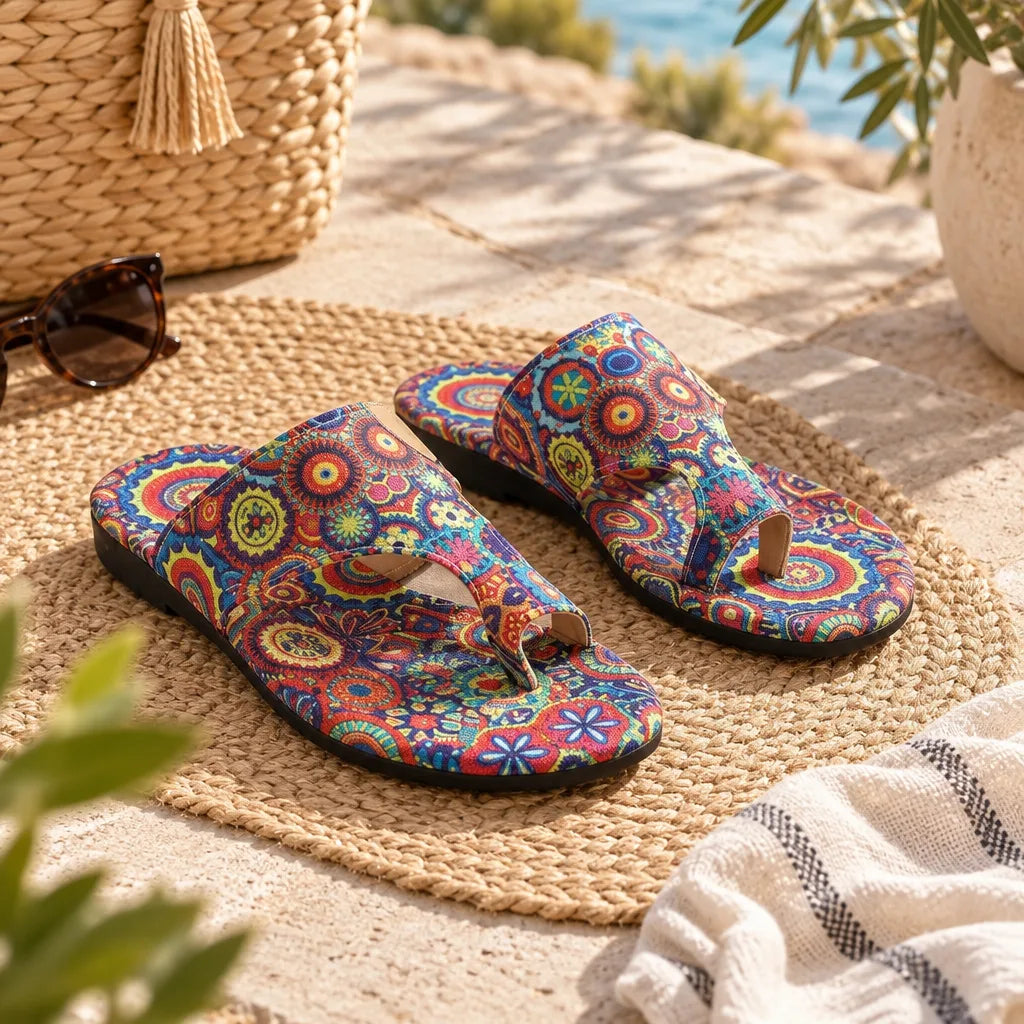 Sandales femme mandala ethnique
