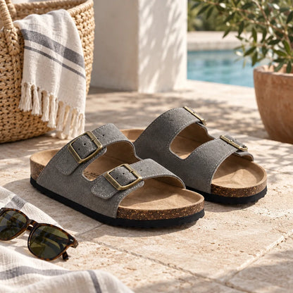 Sandales daim homme