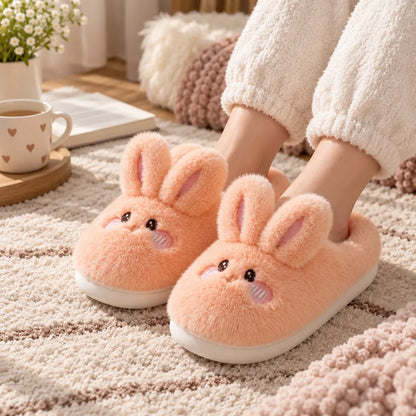 Chausson femme lapin fourrure