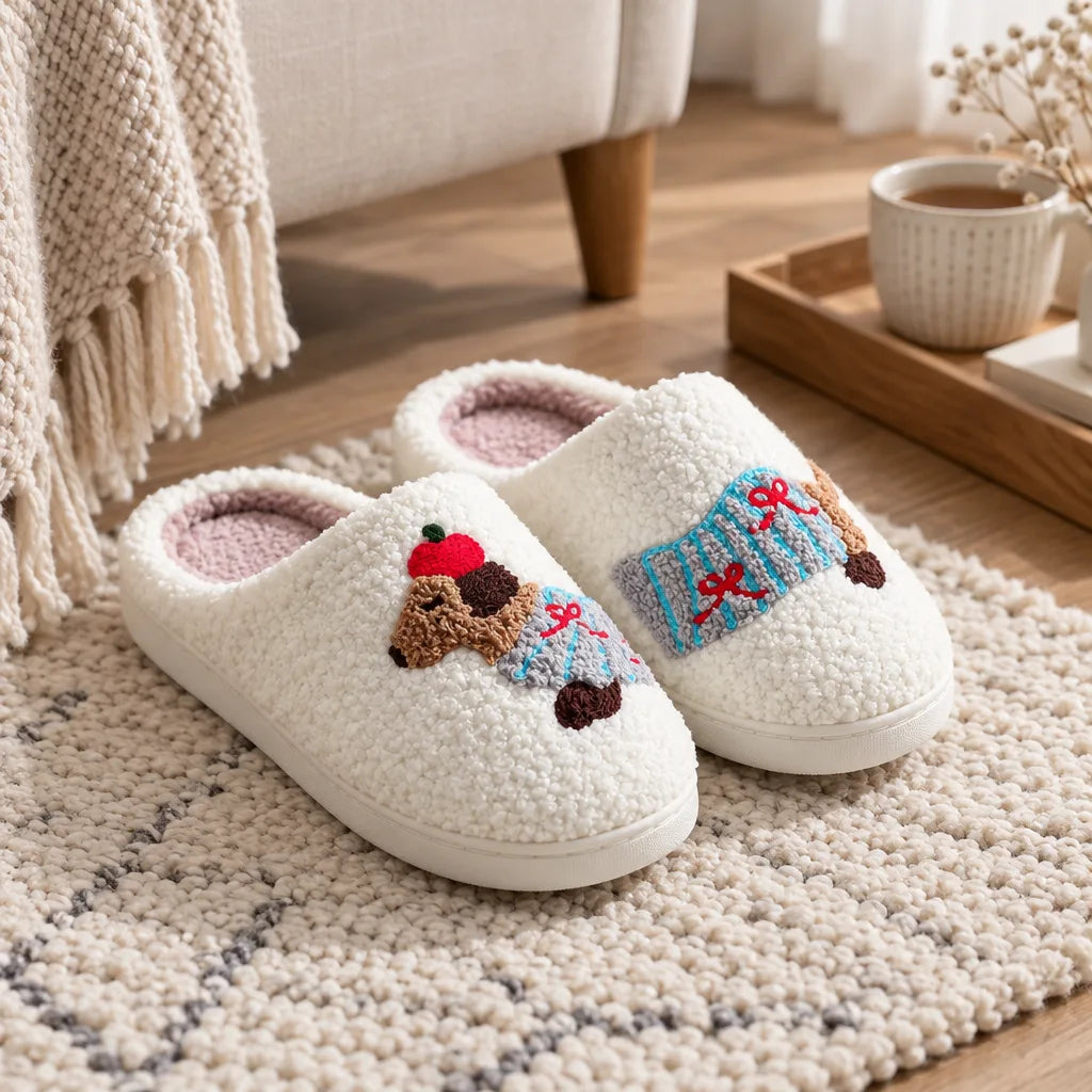 Chausson animal femme confortable
