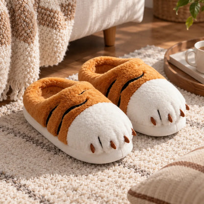 Chausson tigre peluche