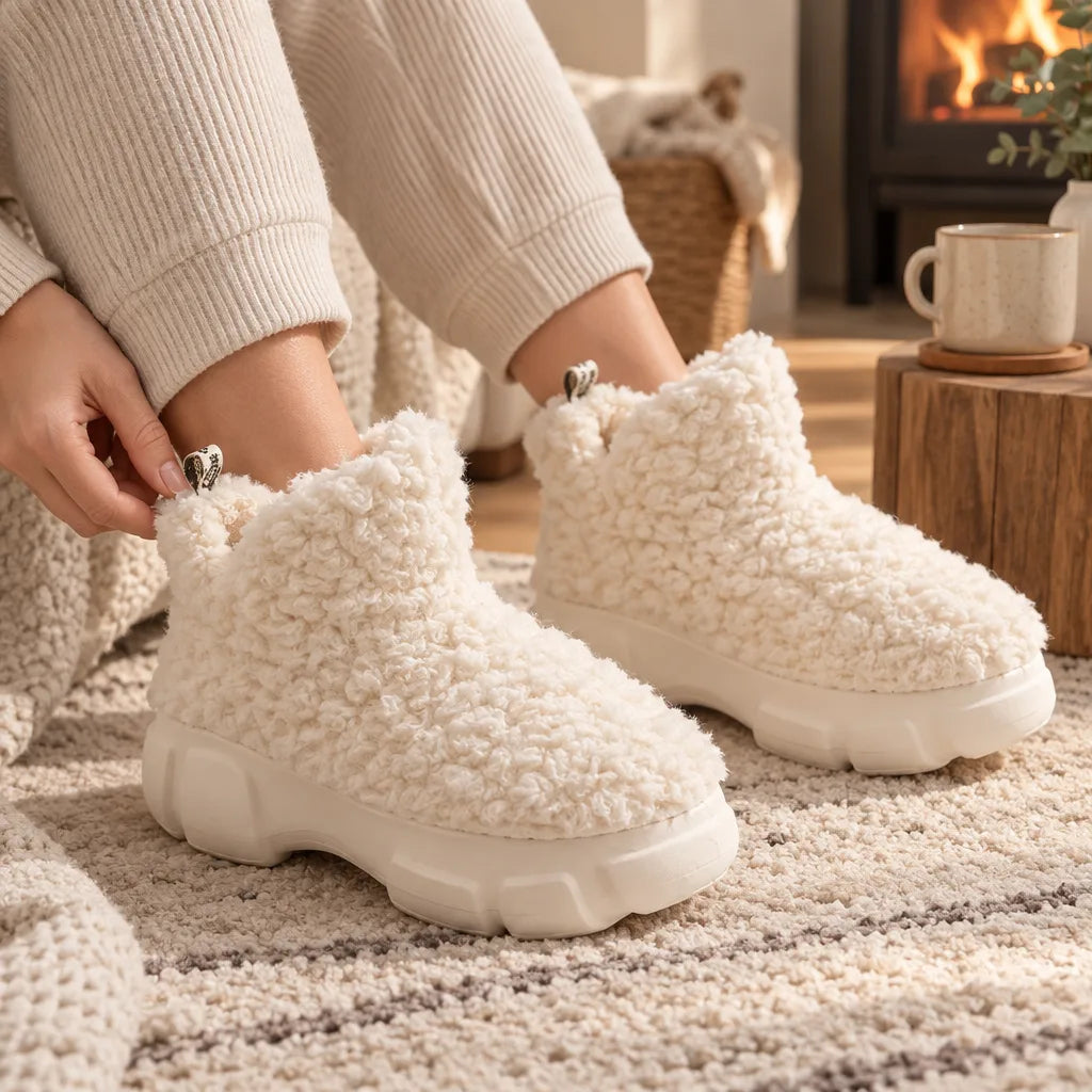 Chausson botte fourré femme