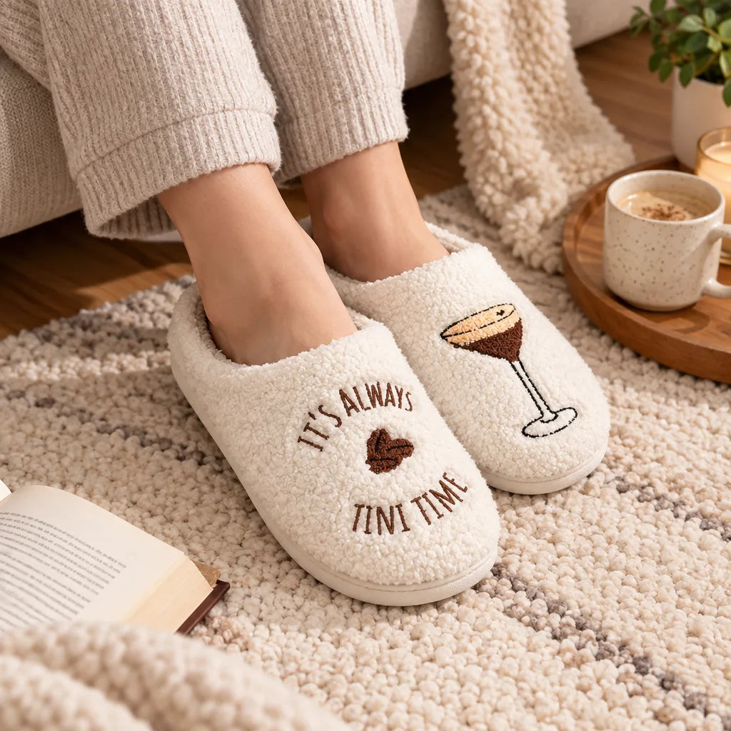 Chausson femme hiver peluche