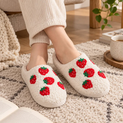 Chausson femme fraise