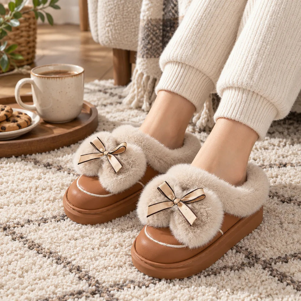 Chausson femme hiver polyester