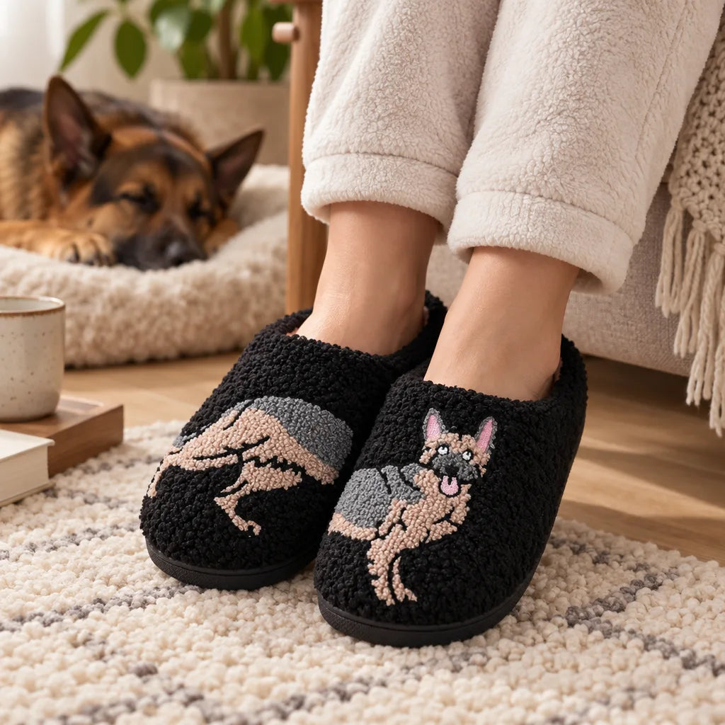 Chausson berger allemand peluche