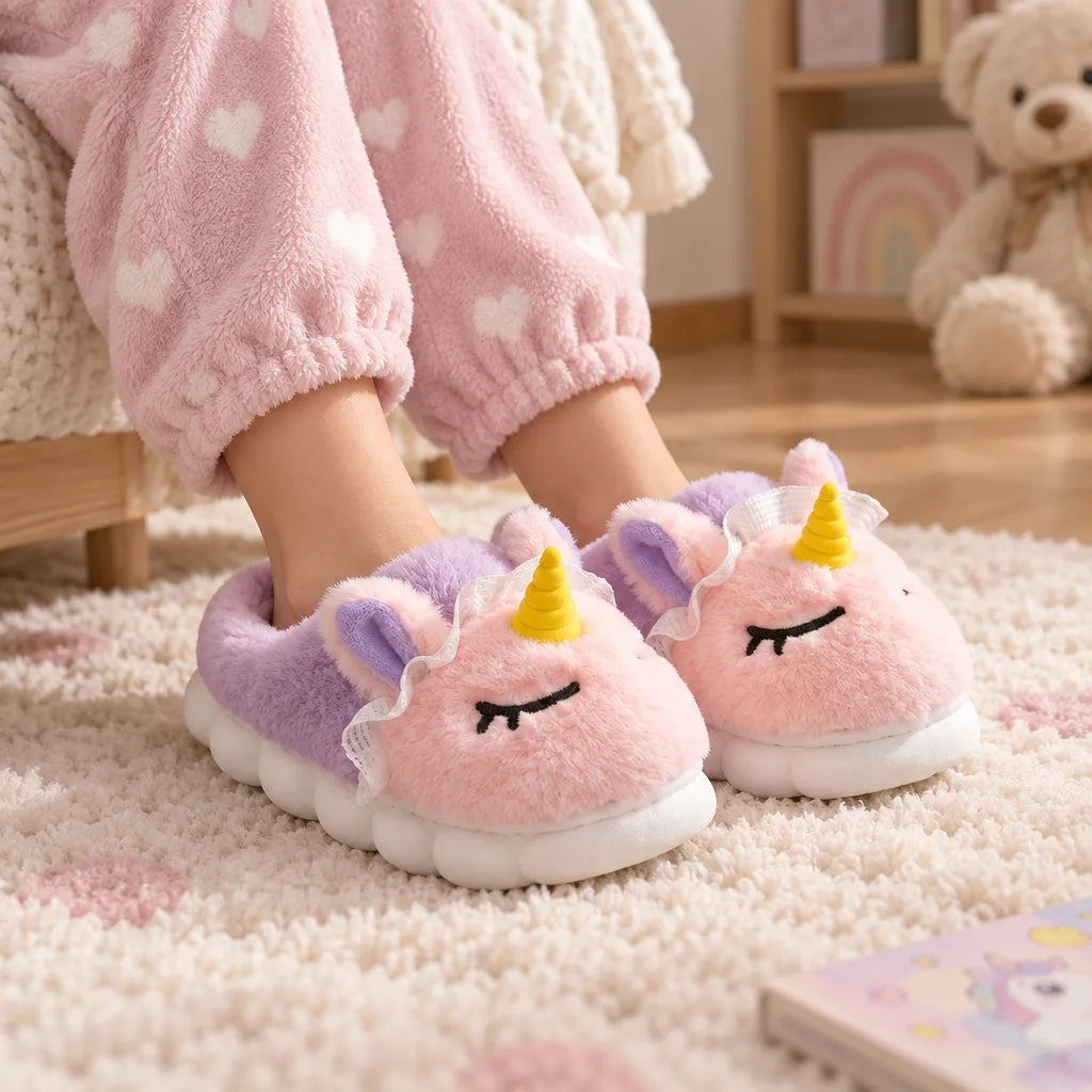 Chausson licorne enfant fille