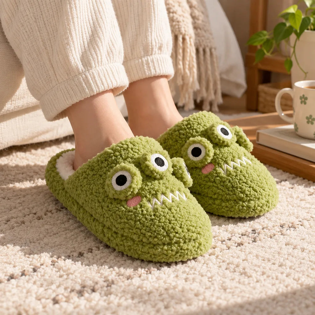 Chausson grenouille fausse fourrure