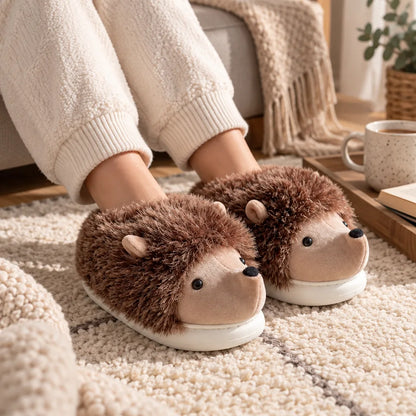 Chausson femme peluche hiver