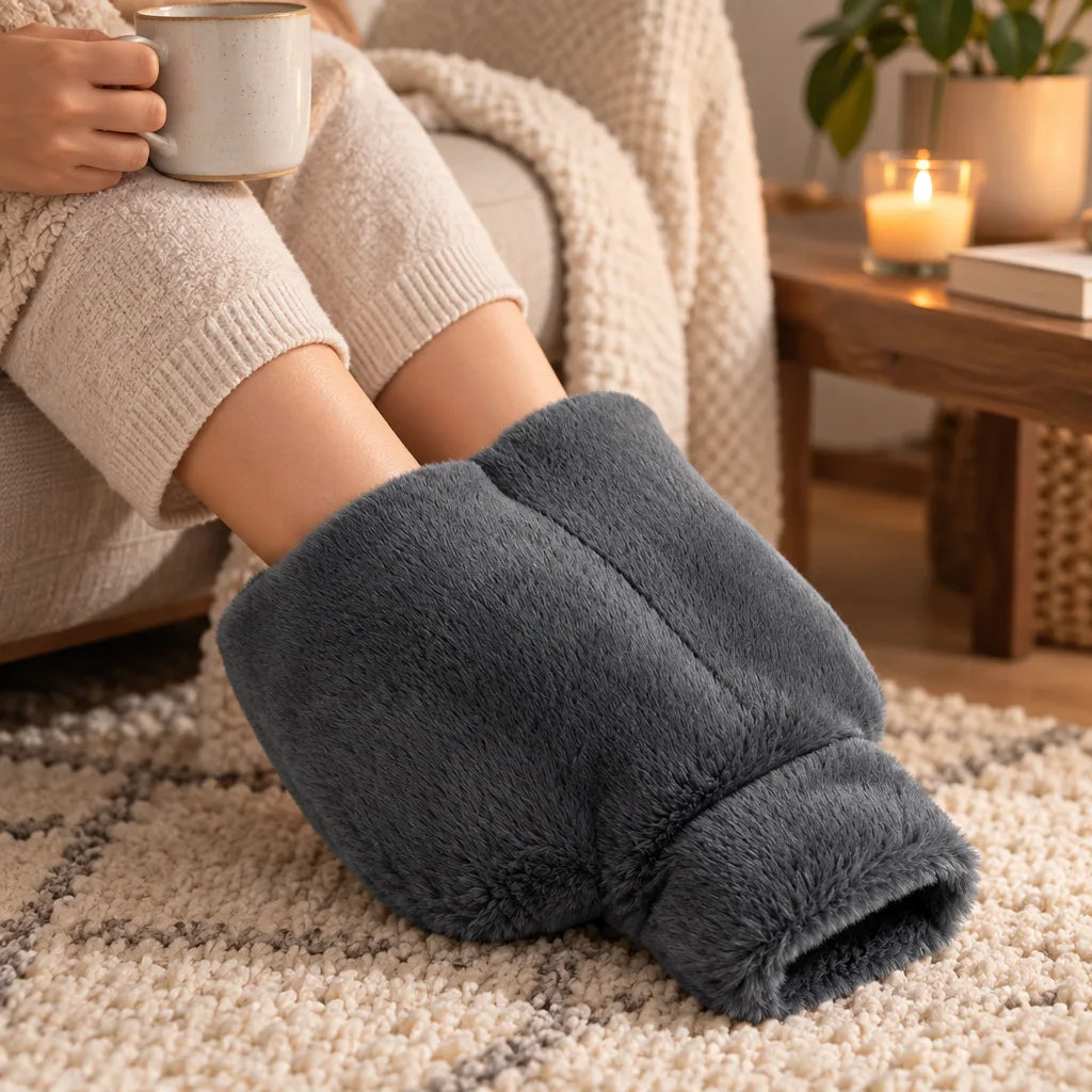 Chausson bouillotte femme