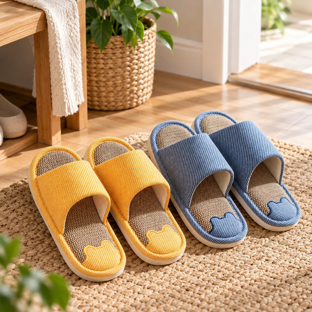 Chausson homme femme lin