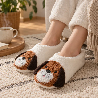 Chausson femme motif animal