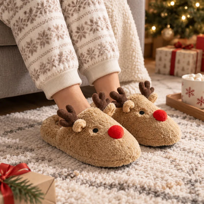Chausson renne peluche