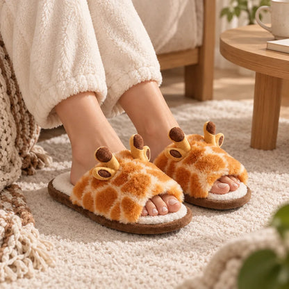 Chausson sandale girafe femme