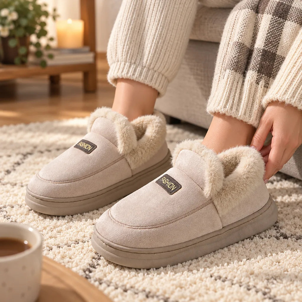 Chausson botte fourré femme